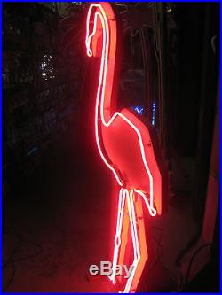 Vintage 1980's Tall Neon PINK FLAMINGO Neon Sign Antique