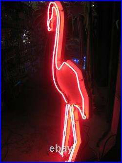 Vintage 1980's Tall Neon PINK FLAMINGO Neon Sign Antique