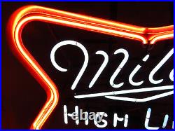 Vintage 1985 AUTHENTIC MILLER HIGH LIFE NEON Sign 26 x 18.5 Works great