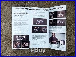 Vintage 1985 Nesco Briteway Neon Blatz Light Up Window Beer Sign in Box NOS