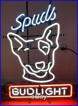 Vintage 1988 Bud Light EVERBRITE Spuds Mackenzie Neon Light Sign WORKS RARE
