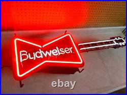 Vintage 1988 Budweiser Guitar Neon Sign, Man Cave, Shop, Bar, Made In USA