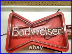 Vintage 1988 Budweiser Guitar Neon Sign, Man Cave, Shop, Bar, Made In USA