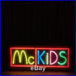 Vintage 1989 Sears McKids Neo Neon Commercial Sign (37x15) RARE