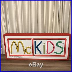 Vintage 1989 Sears McKids Neo Neon Commercial Sign (37x15) RARE