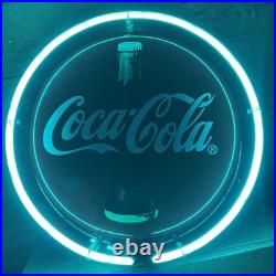 Vintage 1990 COCA-COLA 12 BULLSEYE METAL DISC WALL HANGING NEON SIGN 14-1/2