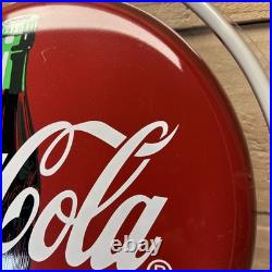 Vintage 1990 COCA-COLA 12 BULLSEYE METAL DISC WALL HANGING NEON SIGN 14-1/2