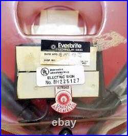 Vintage 1990 Coca Cola Lighted Neon Sign Everbrite Bottle Button Tested Man 98