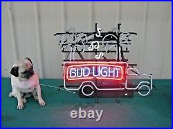 Vintage 1992 Authentic Bud Light Neon Lighted Beer Sign Palm Magic Tree Truck
