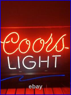 Vintage 1992 Rare Coors Light Beer Electric Neon Sign. USA 26x17x5