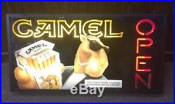 Vintage 1993 Joe Camel Magnalite Retail Open Neon Sign Light Cigarettes