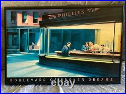 Vintage 1994 Boulevard of Broken Dreams Double Neon Sign Display by Neonetics