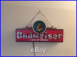 Vintage 1996 Budweiser King Of Beers Anheuser Busch Neon Light Sign 30 X 14 X 5