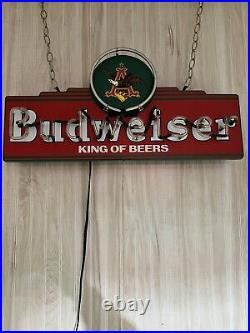Vintage 1996 Budweiser King Of Beers Neon Promotional Store Bar Sign Works