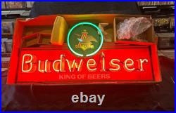 Vintage 1997 Budweiser Neon Sign King of Beers NEW IN OPEN BOX