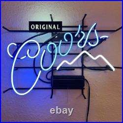 Vintage 1999 COORS Original Beer Neon Sign Mountains USA 28x19 Works