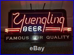 Vintage 2003 Yuengling Beer Neon Sign, Famous For Quality, 32 x 17, Pottsville, PA