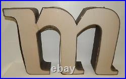 Vintage 24 Neon Sign Letter Big Letter M Works