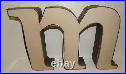 Vintage 24 Neon Sign Letter Big Letter M Works