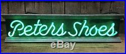 Vintage 30s Original PETERS SHOES Store Repair Neone Sign Art Deco Display WORKS