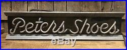 Vintage 30s Original PETERS SHOES Store Repair Neone Sign Art Deco Display WORKS