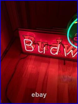 Vintage 48 x 24 Anheuser Busch Budweiser Neon Beer Sign Rare