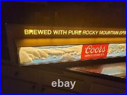 Vintage 51 Lighted Coors Beer sign Rockies Recycled Aluminum rare neon pool htf