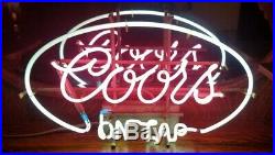 Vintage 60's Original COORS ON TAP Beer neon sign BRIGHT COLORS