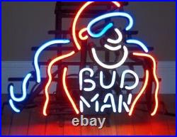 Vintage 80'S Man Beer Logo 20x16 Neon Sign Light Lamp With Dimmer