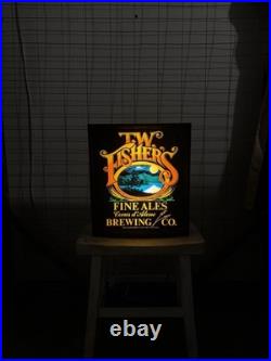 Vintage 80s/90s TW Fishers Brewery Co Neon Light Up Beer Sign Coeur D'alene ID