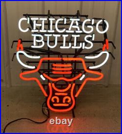Vintage 90s Jordan Era Chicago Bulls Neon Sign actown electrocoil inc, USA