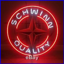 Vintage 90s Schwinn Bicycles Dealer Advertising Window Neon Light Sign 24x24