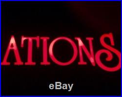 Vintage 9ft Neon FASCINATIONS SignRed Channel Letters on RacewayWith Gold Trimcap