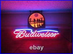 Vintage Advertising Budweiser Beer Santa Cruz Scateboards Neon Electric Sign