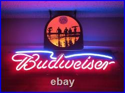 Vintage Advertising Budweiser Beer Santa Cruz Scateboards Neon Electric Sign