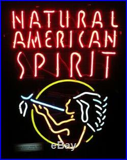 Vintage American Spirit Cigarettes / Tobacco Neon Sign - 19 x 25 x 5 1/2
