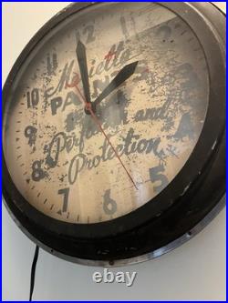 Vintage Art Deco Advertising Clock 23 Marietta Paints Atlanta Antique Neon Adv