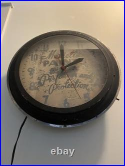 Vintage Art Deco Advertising Clock 23 Marietta Paints Atlanta Antique Neon Adv