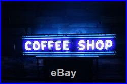 Vintage Art Deco Coffee Shop Porcelain Neon Sign From Downtown Chicago