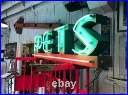 Vintage Art Deco Neon Sign PETS Two Colors Shipping Available