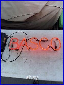 Vintage BASCO Bar Display Advertising Neon Sign WithFranceformer Transformer