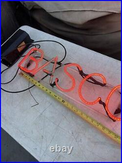 Vintage BASCO Bar Display Advertising Neon Sign WithFranceformer Transformer