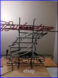 Vintage BUDWEISER Neon Sign Because It's Football Red/Green/White Display Lamp Vintage BUDWEISER Neon Sign Because It's Football Red/Green/White Display Lamp