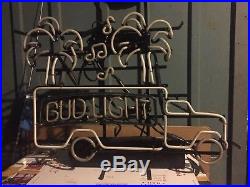 Vintage BUD LIGHT Beer Neon Sign Music Truck EXCEPTIONAL Condition