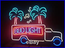 Vintage BUD LIGHT Beer Neon Sign Music Truck EXCEPTIONAL Condition