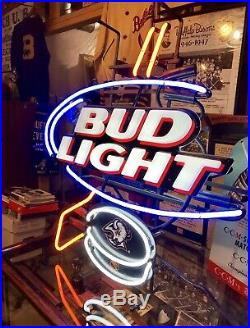 Vintage BUFFALO SABRES Hockey Bud Light Neon Sign