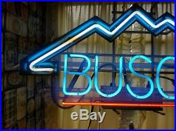 Vintage BUSCH NEON SIGN Hanging Lighted Bar Sign