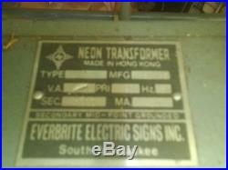 Vintage BUSCH NEON SIGN Hanging Lighted Bar Sign