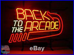 Vintage Back to the Arcade Game Room Neon Sign 17x14 From USA