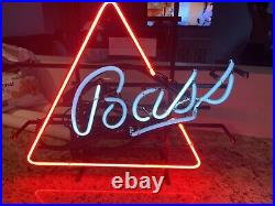 Vintage Bass Beer Neon Sign 18x16 authentic triangle